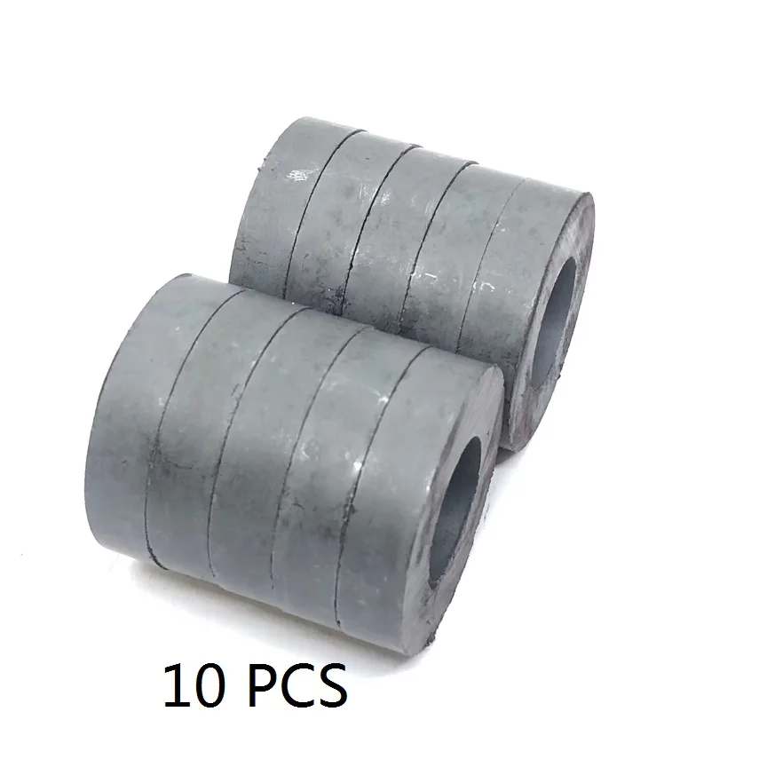 Pack of Strong Ring Ferrite Magnets - Black Round Powerful Rare Earth Permanent Magnets