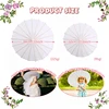 84/60CM White Paper Parasol Umbrella for Wedding, Party Favor DIY Bamboo Umbrellas, for Bridal Shower Centerpieces, Photo Props 6