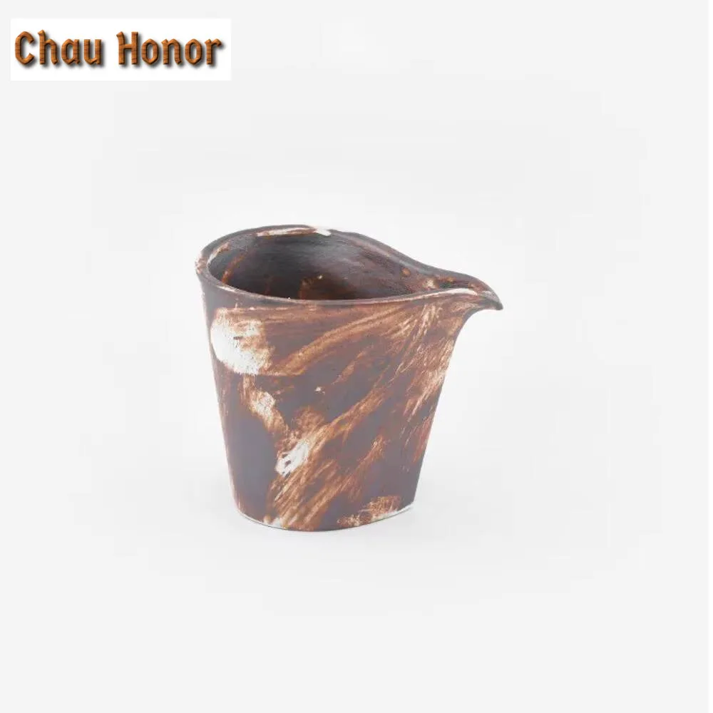 150ml Wabi-sabi Style Japanese Stoneware Fair Cup Kungfu Tea Set Drop-shaped Even Cup Tea Sea Creative Ceramic Wine Dispenser