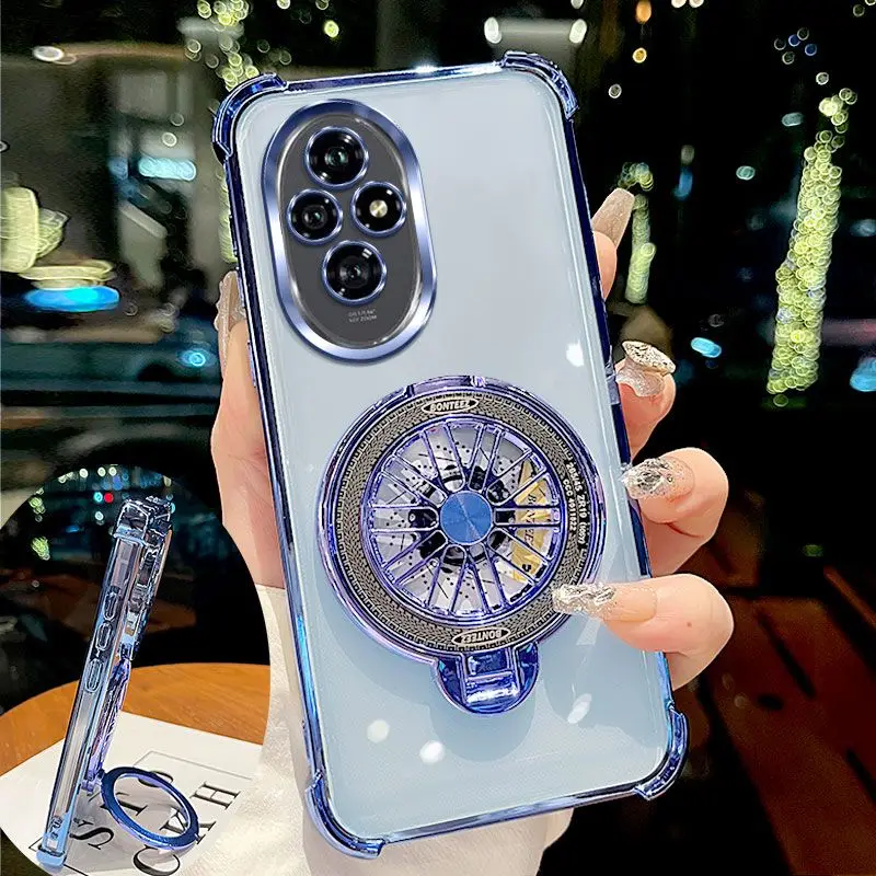 حافظة هاتف لامعة مقاومة للصدمات مع دعامة جيروسكوبي...