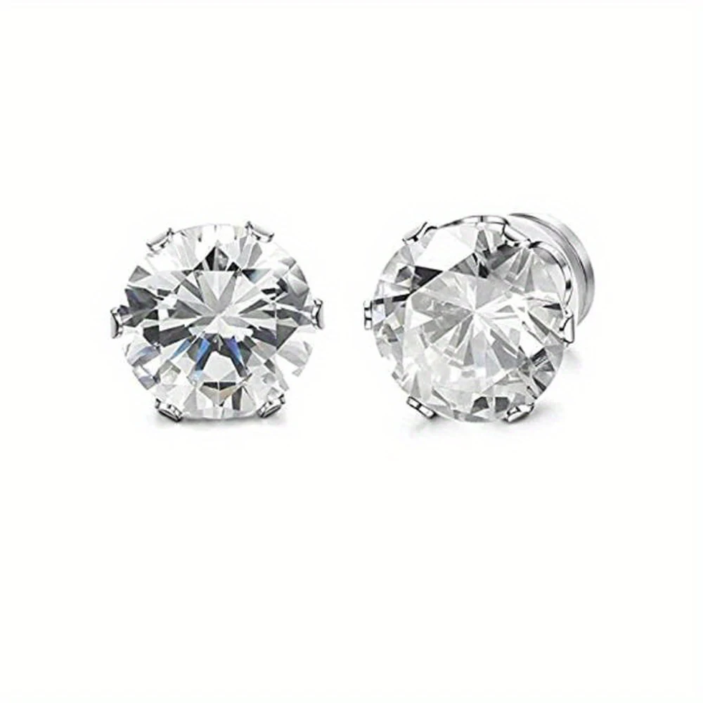 3 Set Di 6 Mm Orecchini A Perno In Acciaio Inossidabile Magnetici - Foto 6