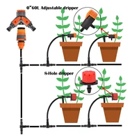 5m-50m Drip Irrigation System Automatic Watering Kit Irrigation Timer Garden Hose Adjustable Dripper Garden Tool Set 3