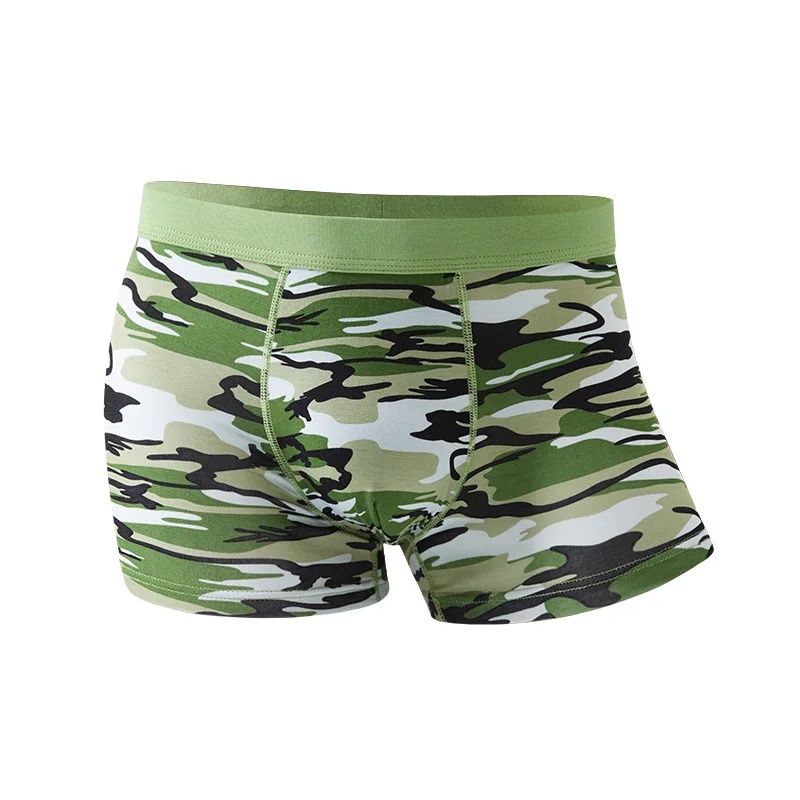 thumbnail image 1 of Calzoncillos tipo bóxer de camuflaje para hombre, ropa interior transpirable de modal, de cintura media, suaves y cómodos, 1 of 5