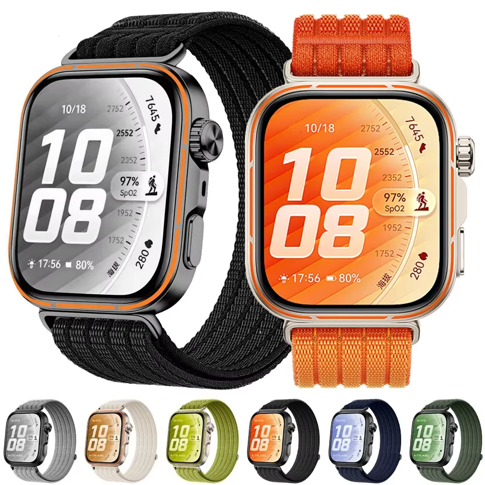 Official Nylon Loop Strap: Braided, Comfortable, and Breathable Wristband for Smartwatches