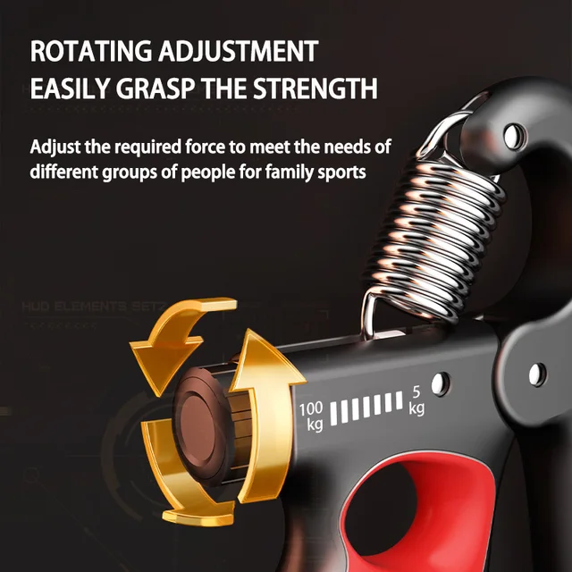 5-100kg Grip Strength Gym Wrist Expander Hand Strengthener Adjustable Muscle Recovery Fitness Hand Strength Exercise 5