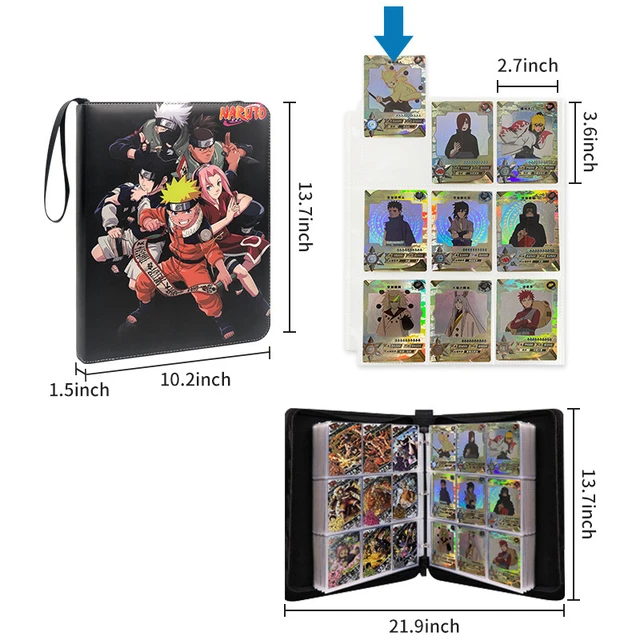 LGQHCE Naruto Classeur Carte Cartes,Livre Rangement Protège Carte,Imperméable  Cartes Collectionner Livre avec Fermeture Éclair,Display Album Porte Cartes,Convient  à Toutes Sortes de Cartes Protection : : Jeux et Jouets