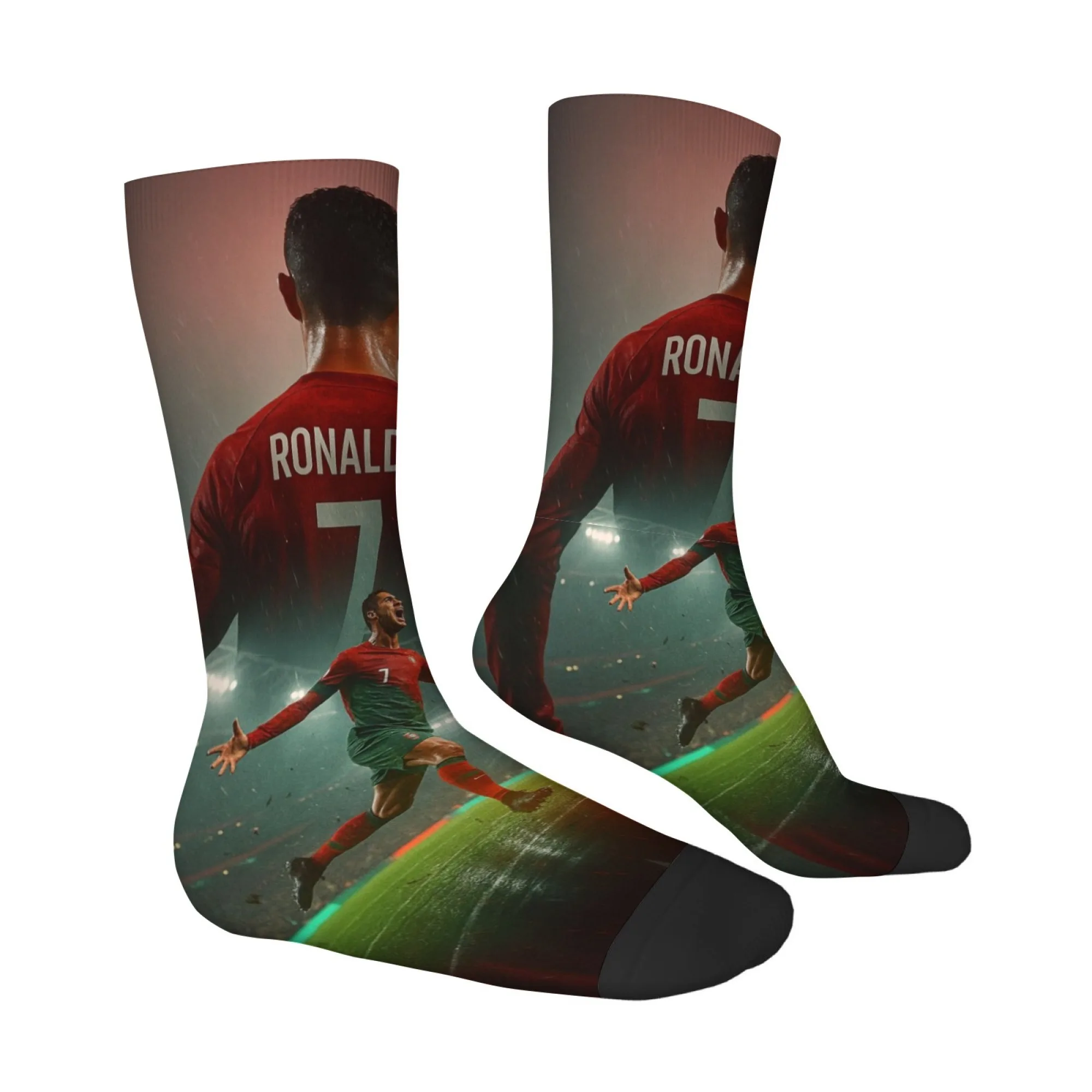 CR7 Cristiano Ronaldo Men's Fun Compression Socks - Stylish Outdoor Casual Non-Slip Sportswear
