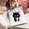 2PC Cute Kitten Cat Pattern Printed Women Shoulder Bag Kawaii Shopper Shopping Canvas Bag Shoulder Bag Fashion Girl Handbags 5