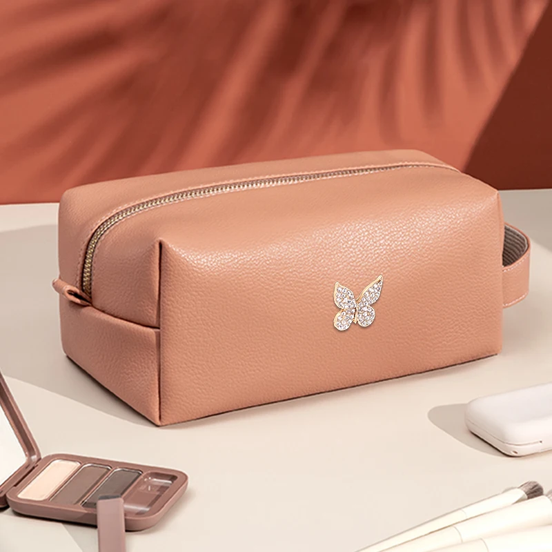 

Женская косметичка из искусственной кожи, органайзер для туалетных принадлежностей, Женская дорожная сумка для хранения косметики, женский роскошный портативный чехол для косметики 2022