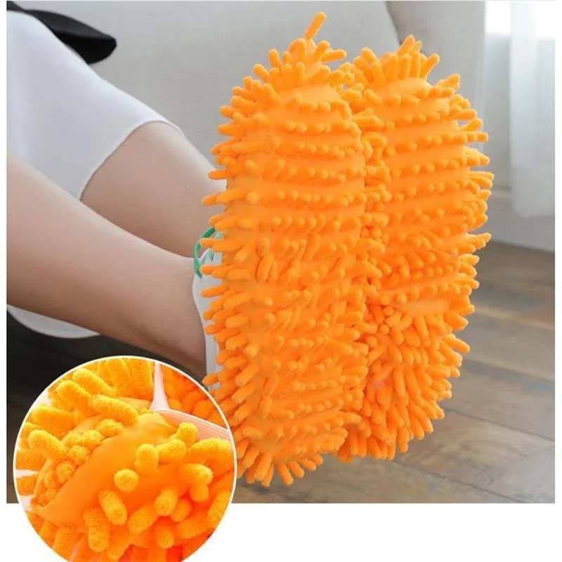 Winterlace Microfiber Mop Slippers - 20 Pack (10 Pairs) Chenille Dusting Sock Shoe Covers For Hands-Free Floor Cleaning