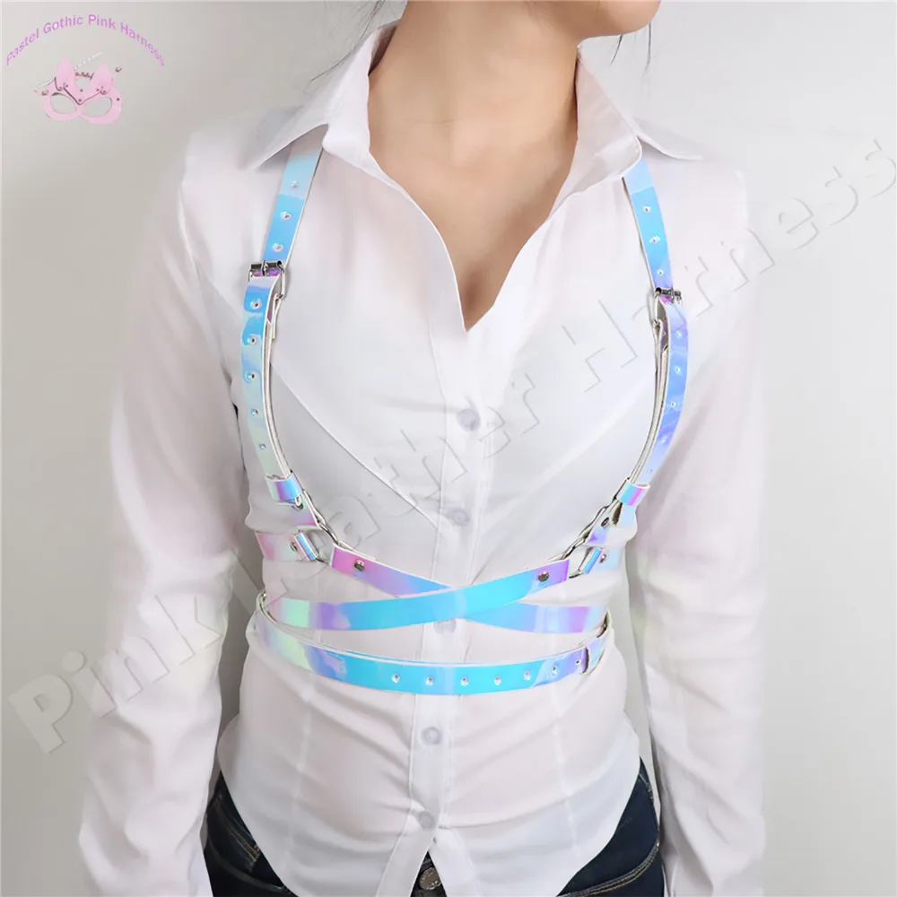 Buy Harajuku Bra Harness Strap Women Underwear Bra Garter Belt Rave Pastel  Gothic Cage Bra from Shenzhen Greenee E-Commerce Co., Limited, China