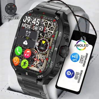 Military Men Smart Watch Bluetooth Call Fitness Clock Heart Monitor 3ATM Swim Waterproof Sport Smartwatch for IOS Android 2026 1