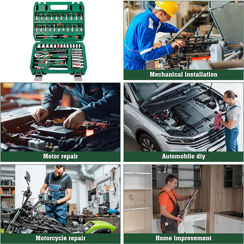 طقم مفاتيح ربط TONRUN 46 قطعة