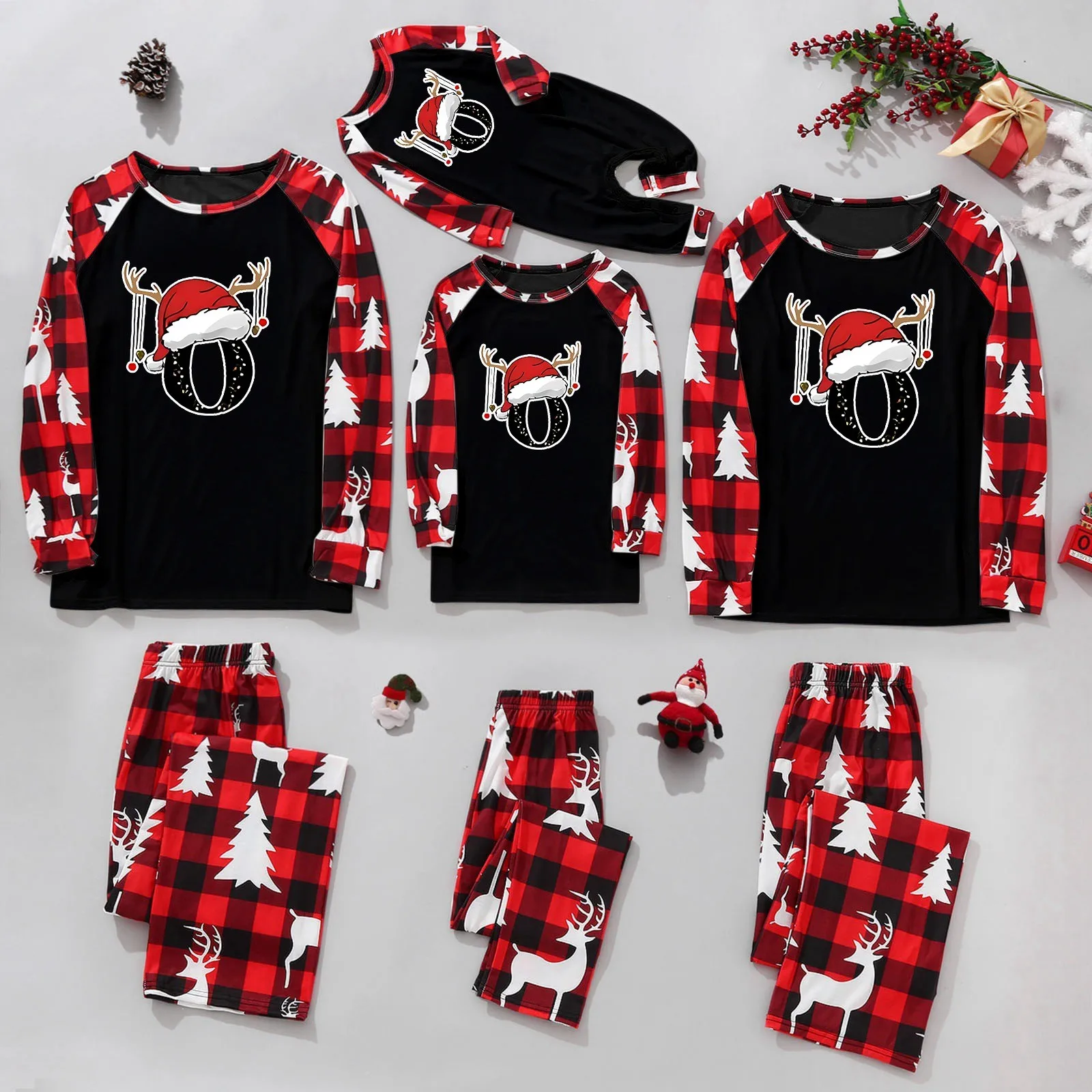 thumbnail image 2 of Conjuntos de pijamas navideños familiares a juego 2025 Pijamas navideños Camisetas Pantalones para adultos Niños Ropa de dormir de 2 piezas Conjuntos de estilo navideño, 2 of 5
