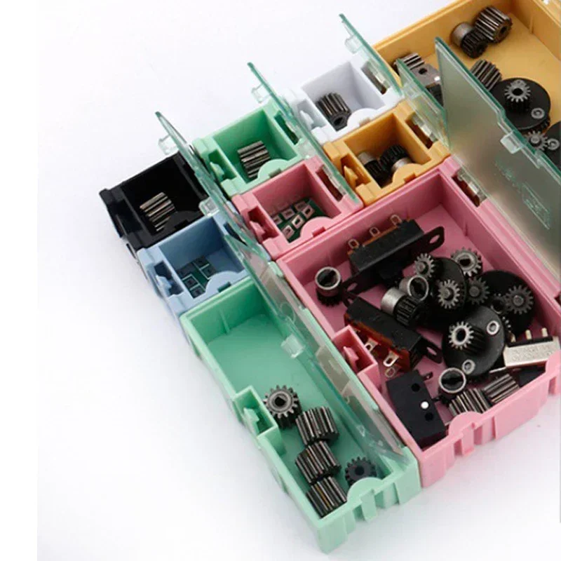 1-10pcs 미니 스토리지 박스 IC 전자 부품 컨테이너 케이스 SMD 요소 부품 상자 저항 커패시턴스 스토리지 케이스