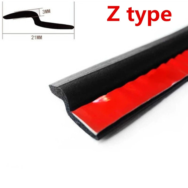 큰 D 작은 D Z 모양 P 유형 EPDM 소음 절연 방지 먼지 방음 씰링 스트립, 자동차 고무 씰