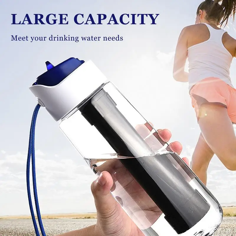 Filtered Water Bottle BPA Free Emergency Water Purifier Bottles With  4-Stage Filtration Straw For Travel Camping Backpacking - AliExpress