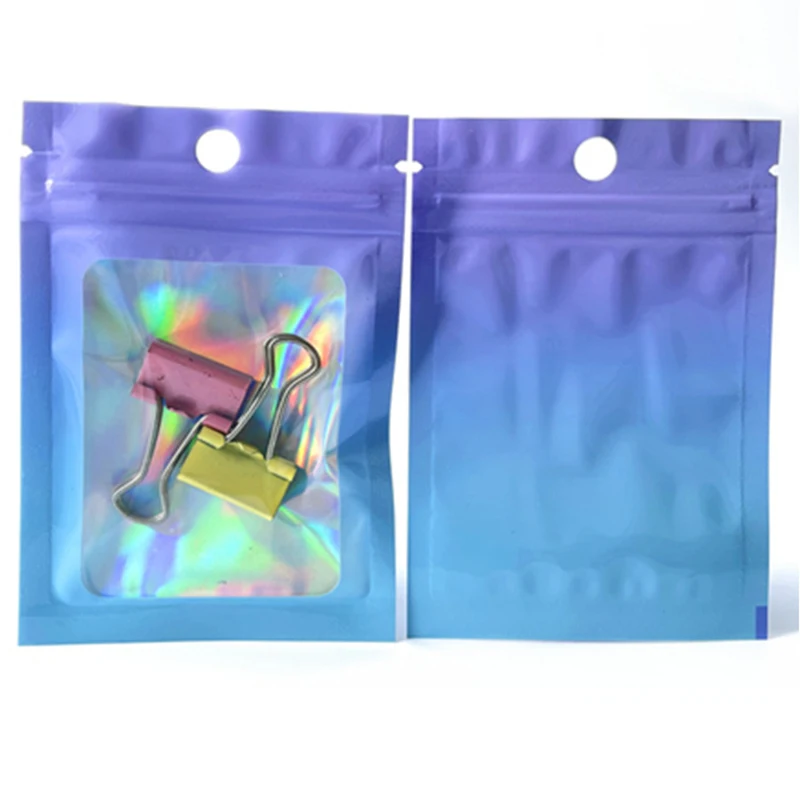 Plastic Bags For Jewelry Self-Sealing Laser Small Retail Pouch With Clear  Display Window Jewelry Packaging Gift Zip Lock Bag - AliExpress