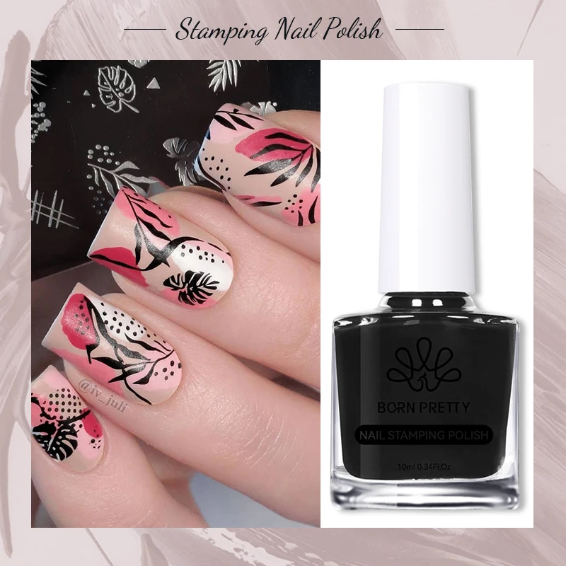 BORN PRETTY Nail Stamping Polish Set Gold Silver Color DIY Image Printing Polish Varnish Nail Art