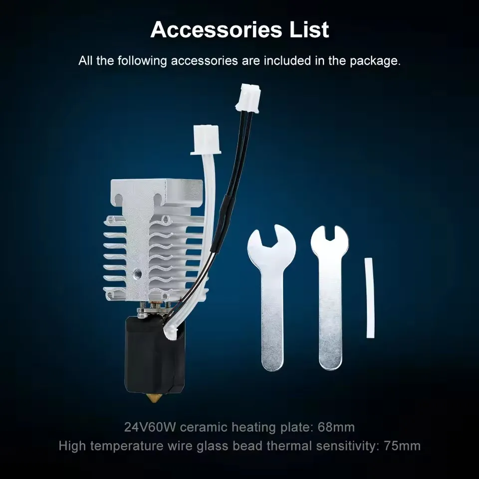 Advanced Hotend Kit with 24V 60W Ceramic Heater and Thermistor