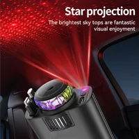 Upgraded Fashionable 5 in 1 Car Charger with Two Expansion Cables and Multifunctional Cigarette Lighter Plug for Fragrance Spray 2