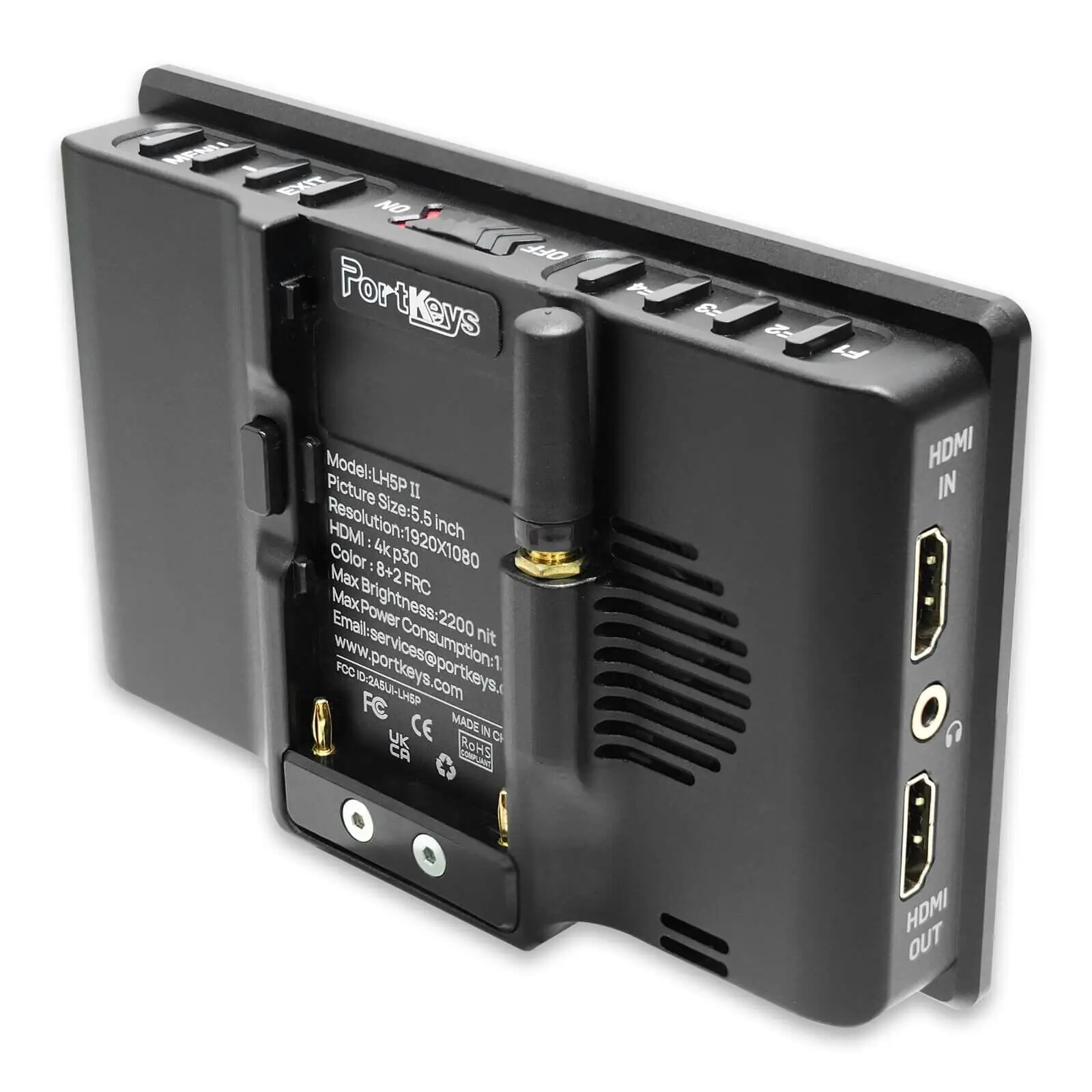 Фото Монитор для камеры Portkeys LH5P II, 5,5 дюйма, Bluetooth, Wi-Fi №3