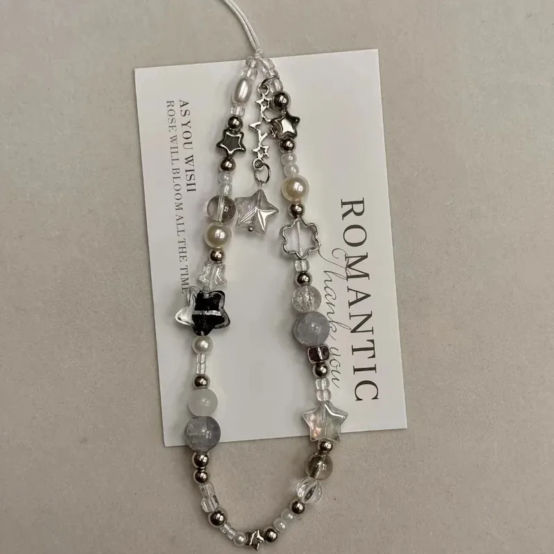 Star Charm Flower Bead Trendy Phone Strap and Bracelet