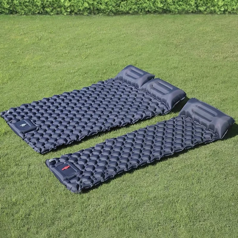 Outdoor Camping Double Inflatable Mattress Extra Wide Sleeping Pad Ultralight Folding Bed Sleeping Mat Car Travel Mat 3