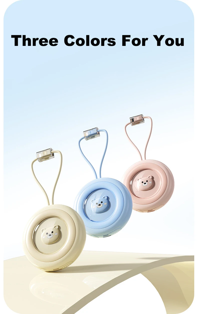 Mini powerbank 20000mah con cable integrado diseño cartoon_voghion.com