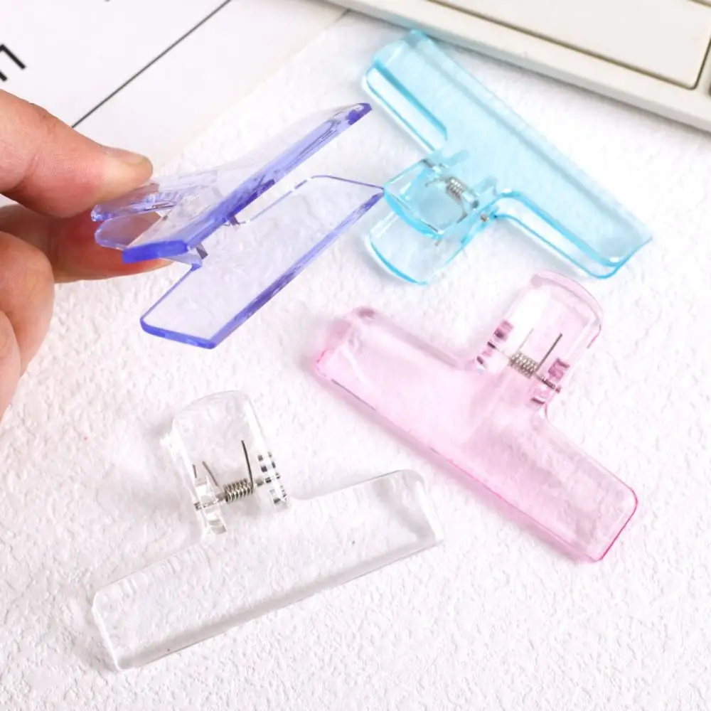 

Transparent Bookmark Binder Dovetail Clamp Binding Clips Test Paper Page Holder Fixing Clips Paperclips Memo Clip