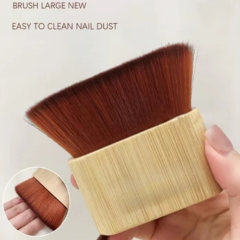 Spazzola per la rimozione della polvere del smalto - Setole morbide e soffici, adatte per l'uso nei saloni di bellezza e a casa. Resistente e delicato sulle unghie.