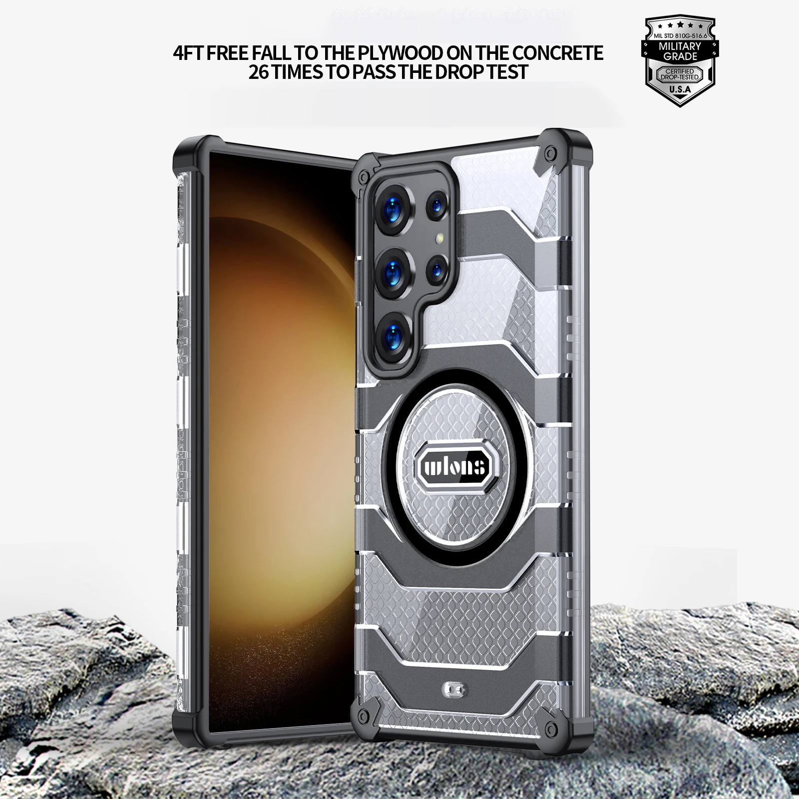 Magnetic Military-Grade Rugged Armor Magsafe Case with Drop-Tested Protection