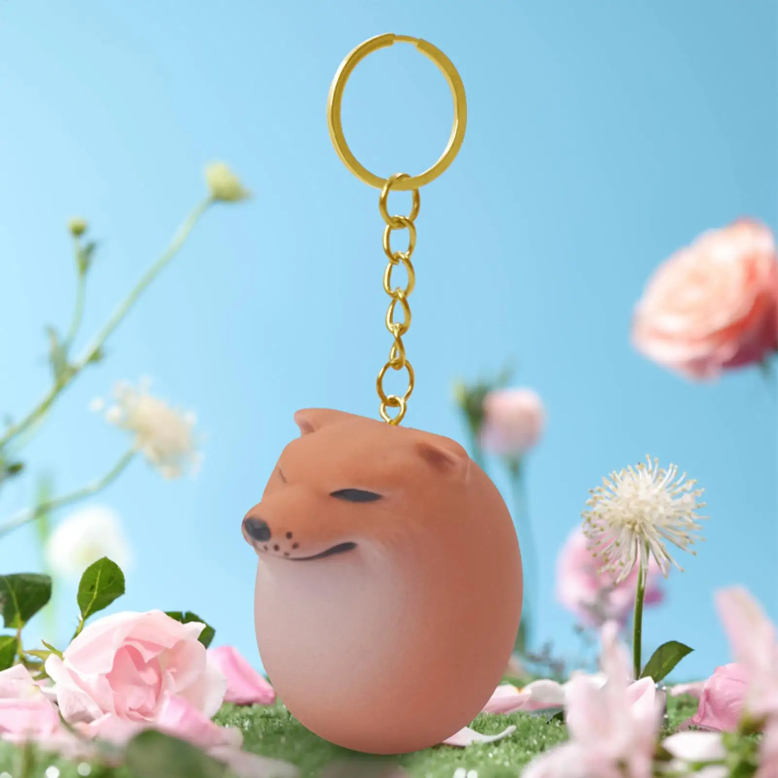 1pcs Dog Egg small ornament Creative Cute Dog Decoration Toy Keychain Car Phone Bag Pendant Gift Ornament Home Decor