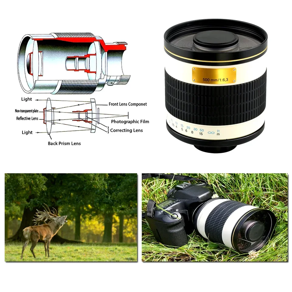 Lightdow 500mm F6.3 Manual Telephoto Mirror Lens Full Frame Camera