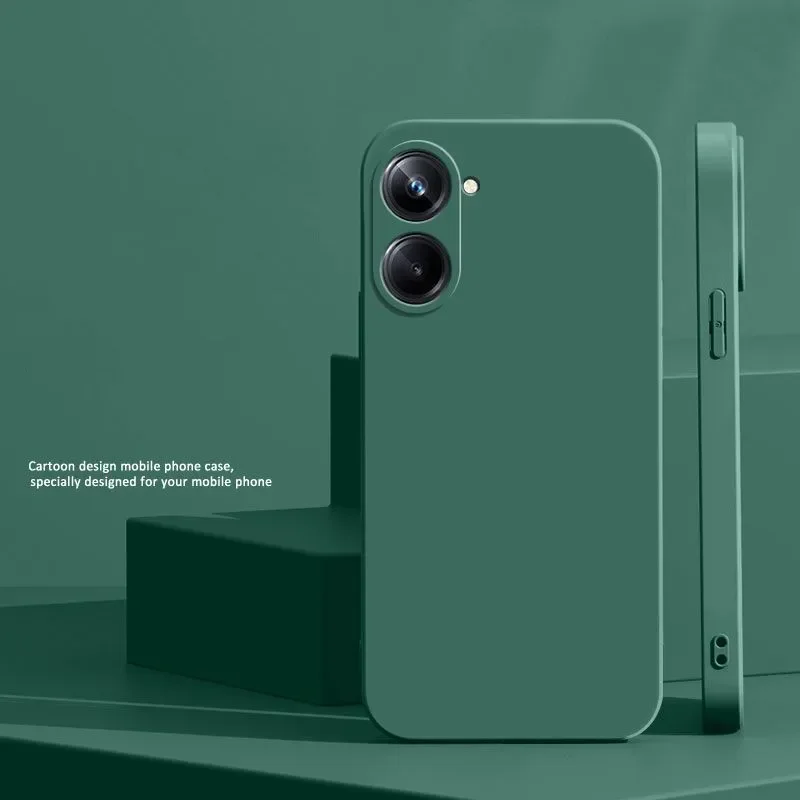 Fashionable Soft Silicone Shockproof Bumper Solid Color TPU Back Cover
