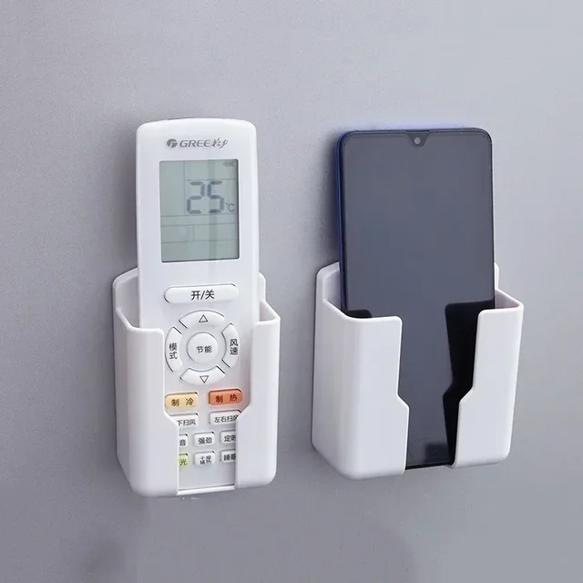 Climatiseur à distance universel blanc étagère murale boîte de rangement télécommande support support boîte de rangement organisateurs de cuisine 1
