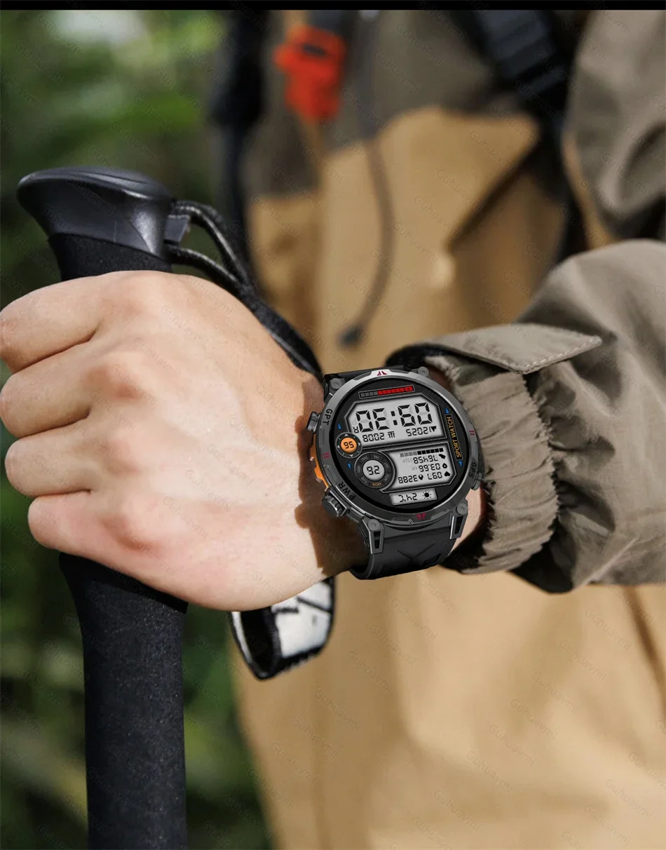 Smart Watches 1.56" AMOLED Screen GPS Fitness Tracking Compass 3ATM 650Mah Call 100+ Sports Smartwatch AI GPT For Android iOS