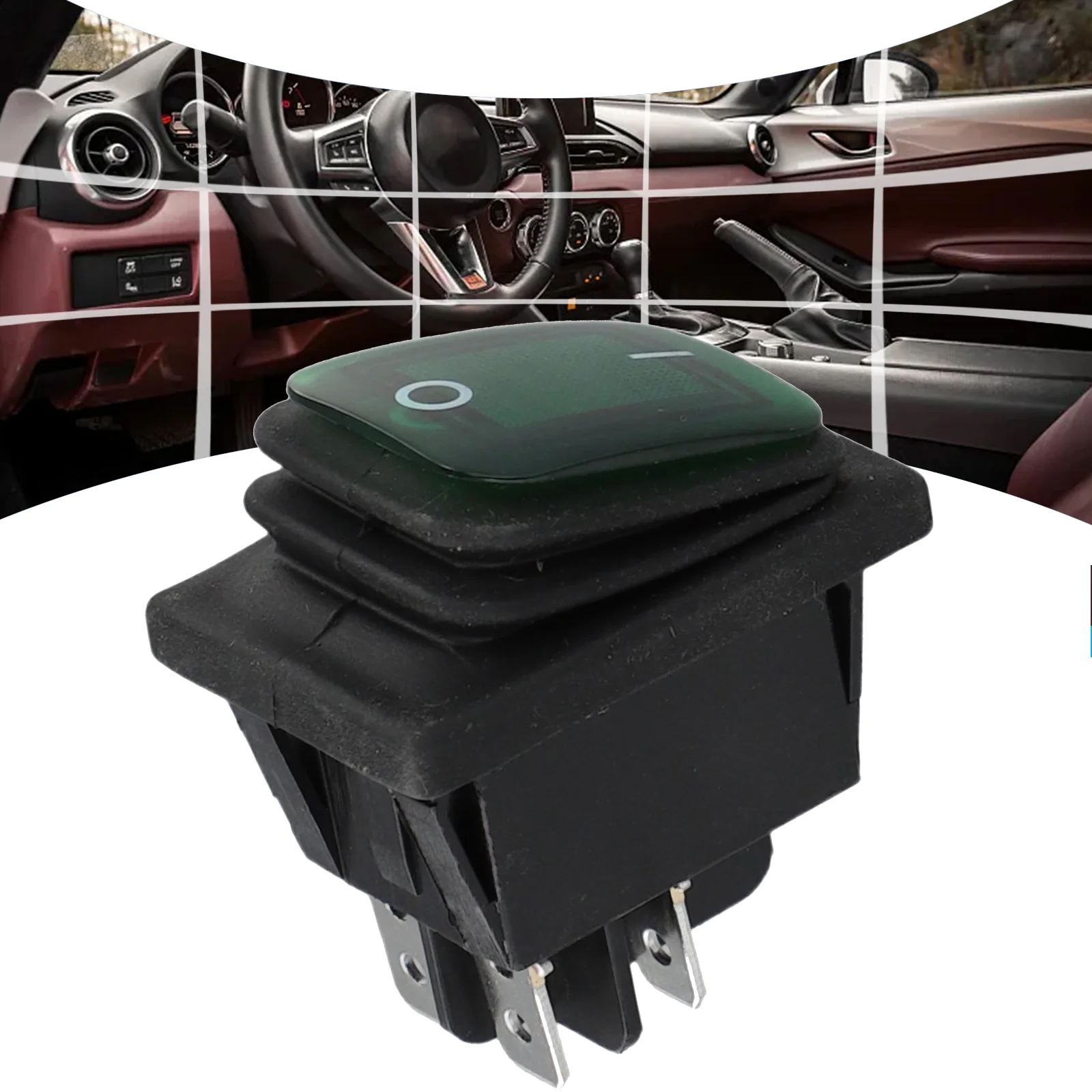 

Power Switch Switch Rocker Switch Waterproof KCD4 LED Waterproof Rocker With Light 1pc 2 Gears 4 Feet Auto Parts