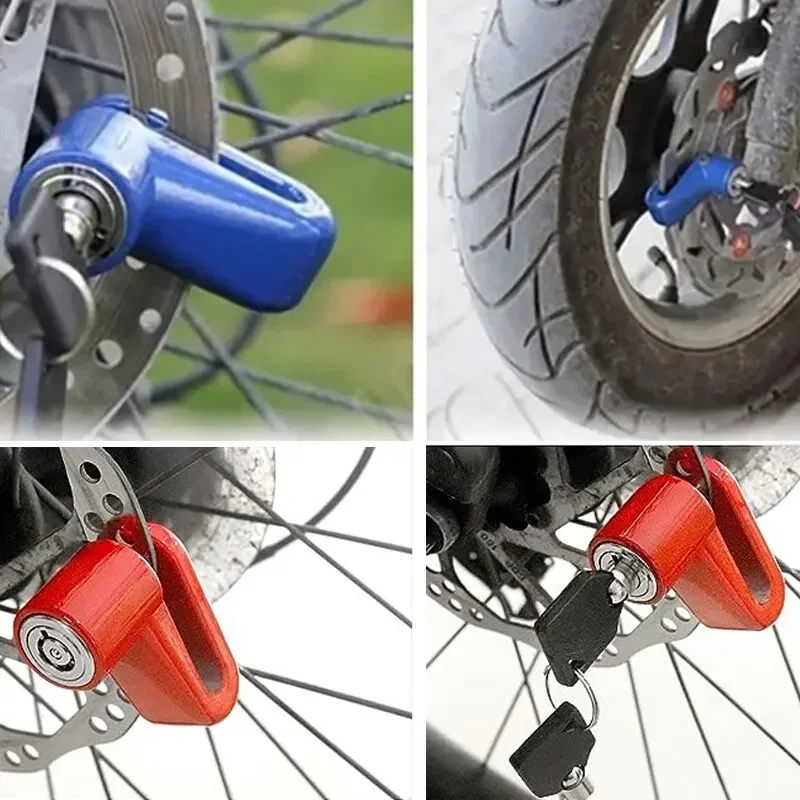 Anti-Theft Motorcycle Disc Brake Lock, Safety Wheel Lock for Mountain and Road Bikes, Includes 2 Keys