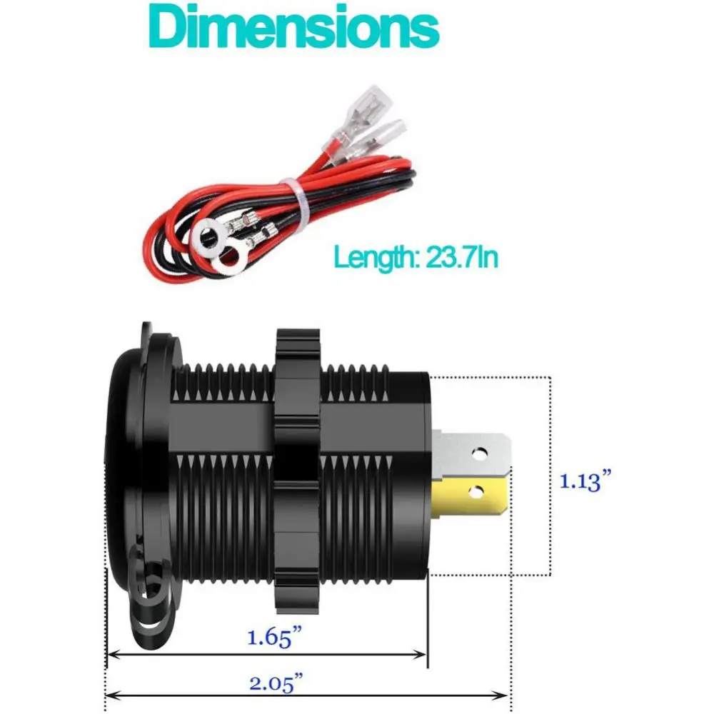   3.0  USB  ڵ   ׼  12V/24V QC3.0  ܼƮ ġ ġ  Led 