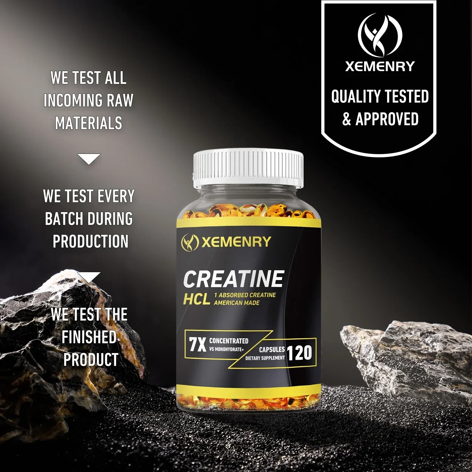 Creatine HCl-Boost Muscle Strength and Energy Support Muscle Growth, Endurance, Enhances Immunity