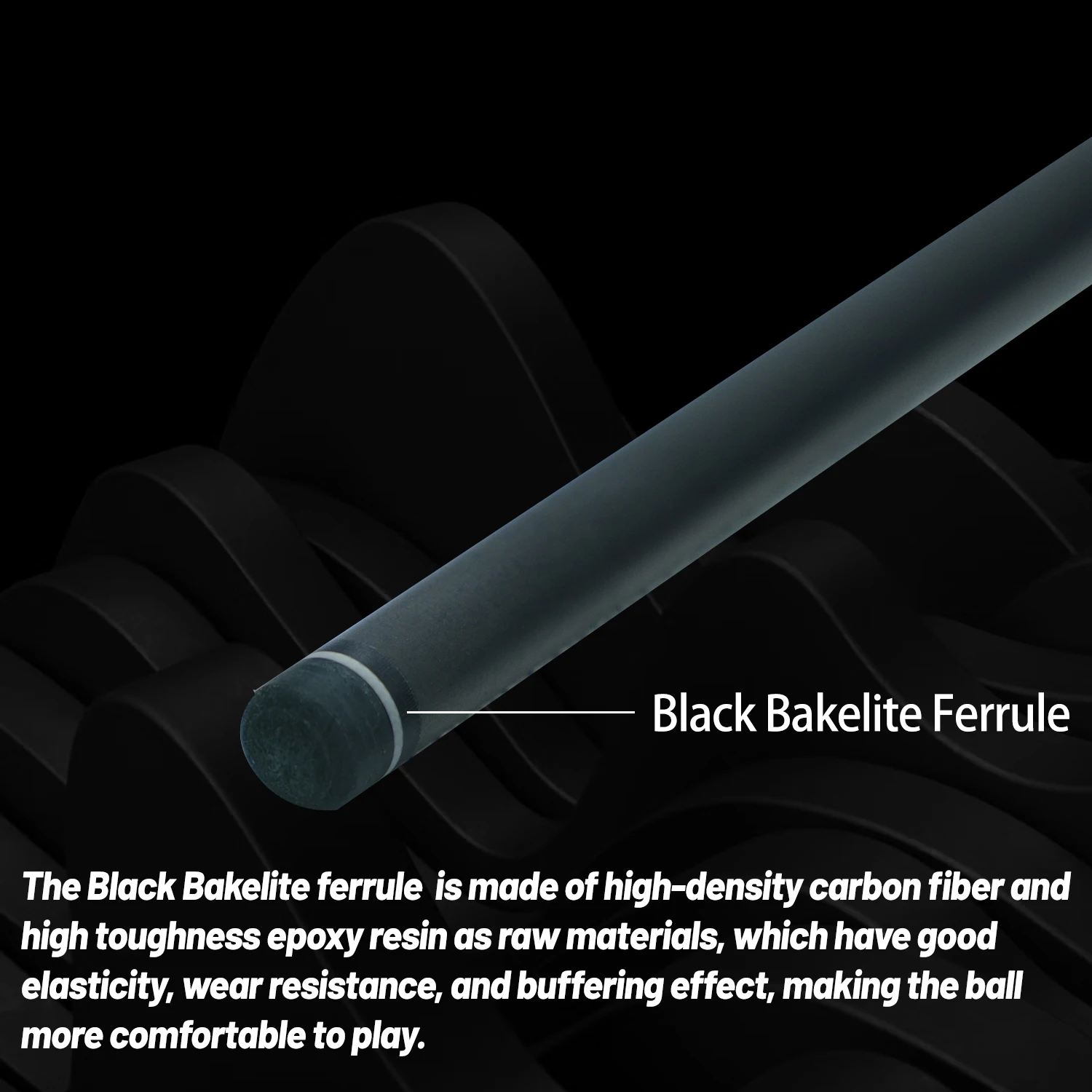 DAVID LOMAN Billiard Carbon Fiber Pool Cue Stick 74cm,100% Carbon Fiber Black Technology Shaft Of Pool Cue Front Part