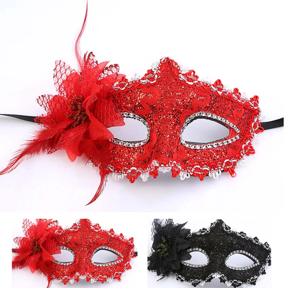 

Pattern Eye Costume Party Prom for Masquerade Party ( Red )
