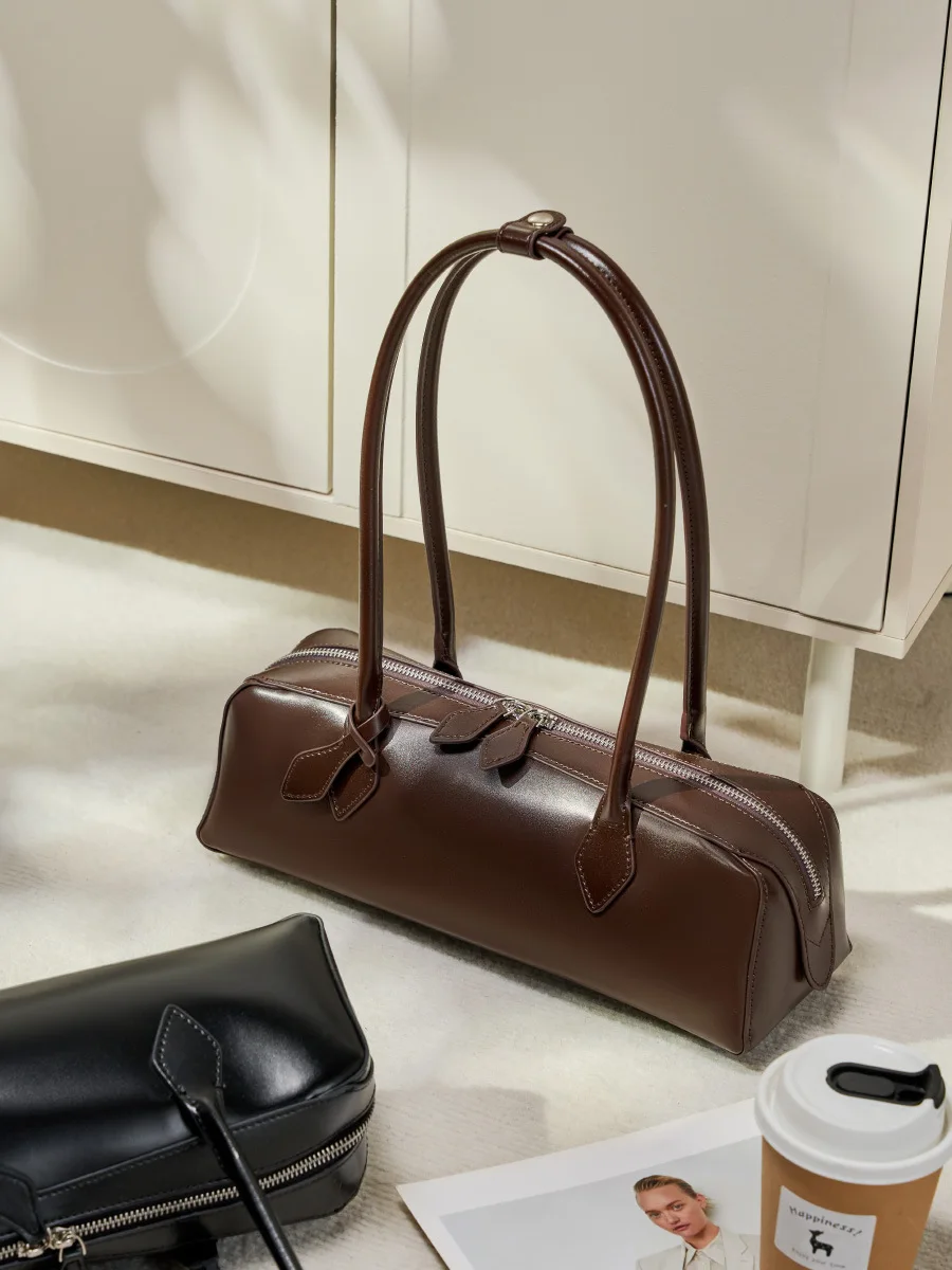YANATARI genuine leather bag woman 2026 korean luxury bag vintage long shoulder bag Handbags ladies underarm Bag Shopping bag 6
