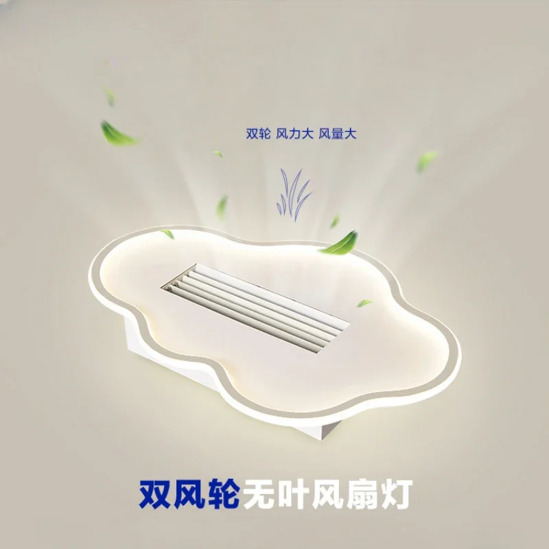 Full Spectrum Children's Room Invisible Electric Leafless Fan Modern Ceiling Lights Intelligent Voice Bedroom LED Lampara