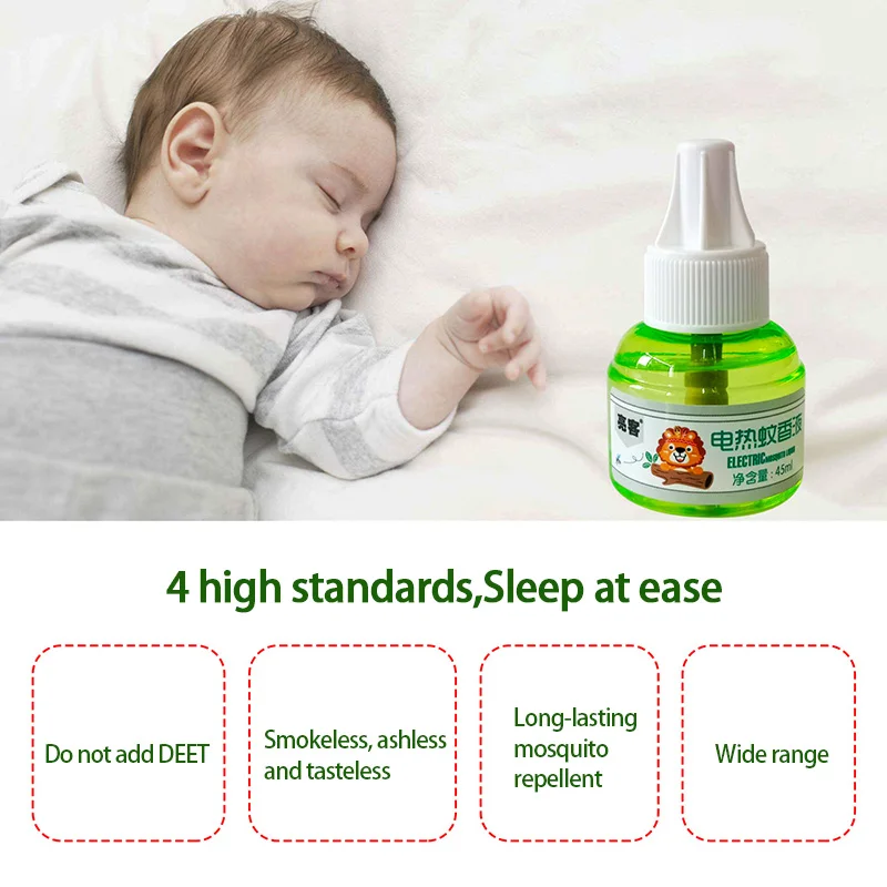 1~10PCS 45ml Electric Mosquito Liquid Portable Insect Repellent Heater Mosquito Killer Safe Non-toxic Tasteless Mosquitoes Coil mosquito killer lamp insects repeller