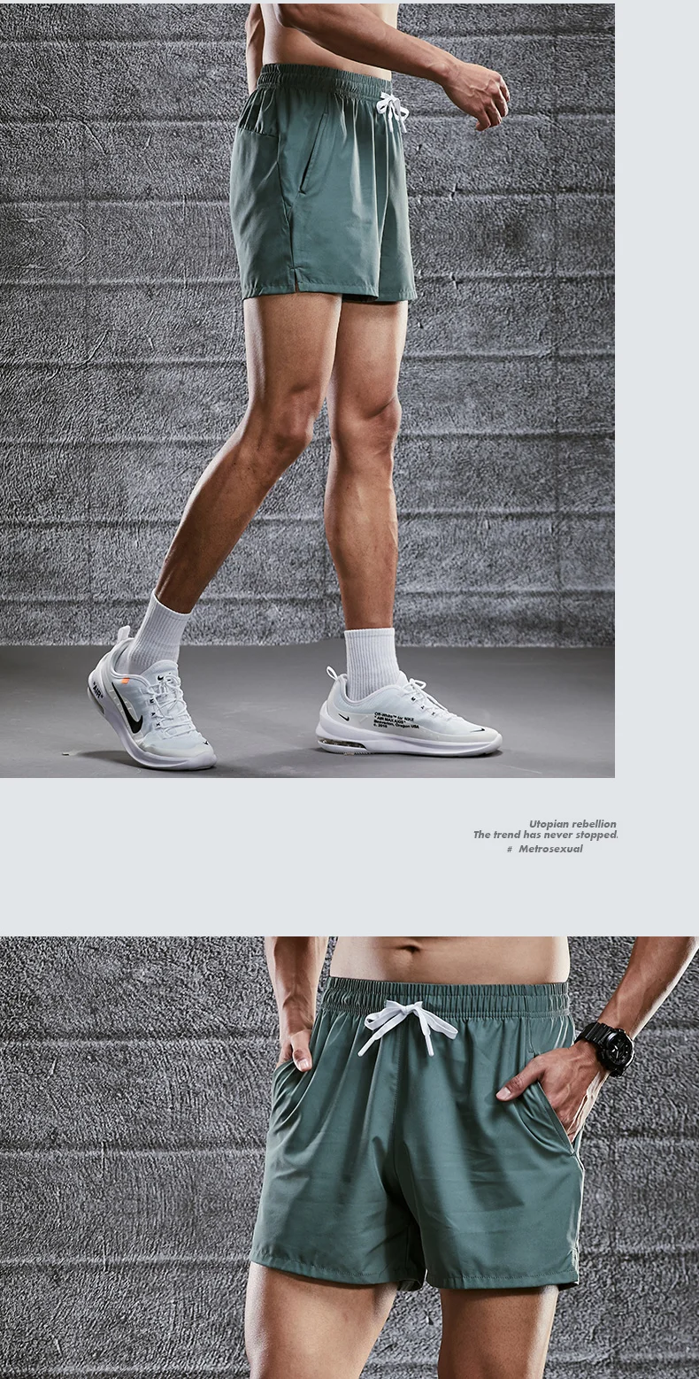 Mens Summer Running Shorts - Lightweight Training  Fitness Crops for Track and Field