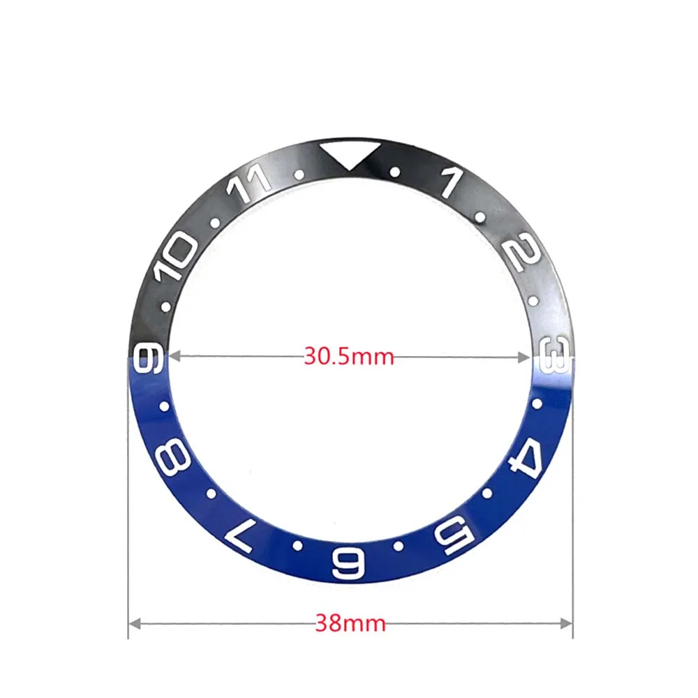 38mm Ceramic Watch Bezel No Luminous Insert Ring Inner Diameter 30.5mm