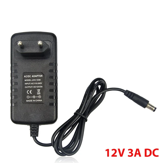 Alimentatore 12V 3A DC Jack 5.5 - 2.1 REF2027