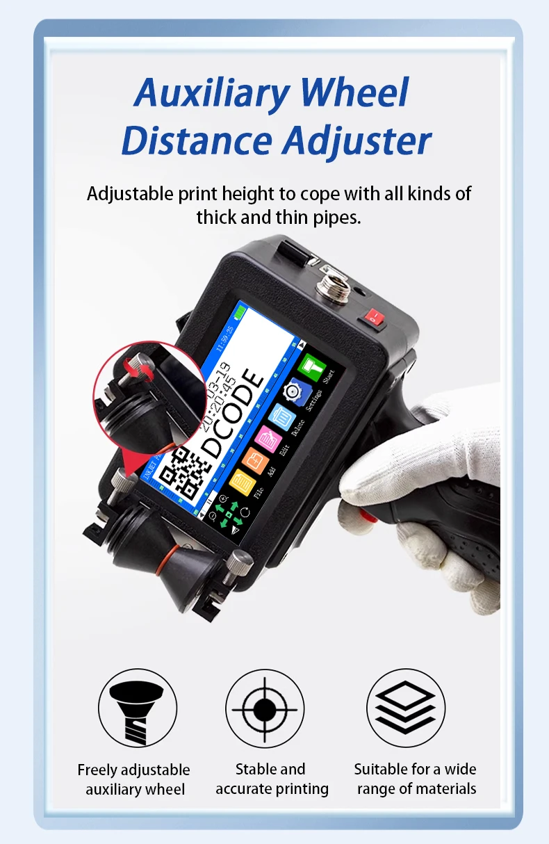 1760PLUS-2 12.7MM Thermal Inkjet Printer for Pipe Cable Portable Text QR Barcode